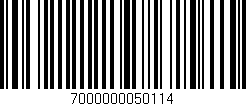 Código de barras (EAN, GTIN, SKU, ISBN): '7000000050114'