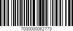 Código de barras (EAN, GTIN, SKU, ISBN): '7000000062773'