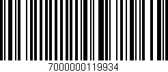 Código de barras (EAN, GTIN, SKU, ISBN): '7000000119934'