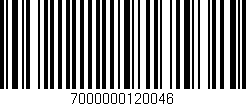 Código de barras (EAN, GTIN, SKU, ISBN): '7000000120046'