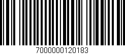 Código de barras (EAN, GTIN, SKU, ISBN): '7000000120183'