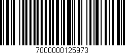 Código de barras (EAN, GTIN, SKU, ISBN): '7000000125973'