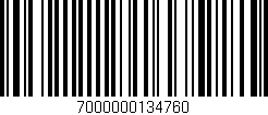 Código de barras (EAN, GTIN, SKU, ISBN): '7000000134760'