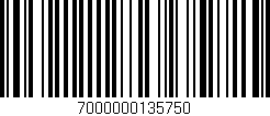Código de barras (EAN, GTIN, SKU, ISBN): '7000000135750'
