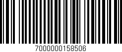 Código de barras (EAN, GTIN, SKU, ISBN): '7000000158506'