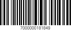 Código de barras (EAN, GTIN, SKU, ISBN): '7000000181849'