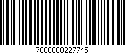 Código de barras (EAN, GTIN, SKU, ISBN): '7000000227745'