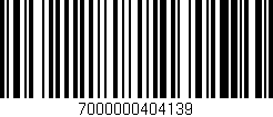 Código de barras (EAN, GTIN, SKU, ISBN): '7000000404139'