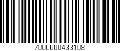 Código de barras (EAN, GTIN, SKU, ISBN): '7000000433108'