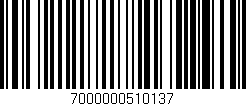 Código de barras (EAN, GTIN, SKU, ISBN): '7000000510137'