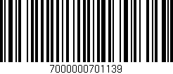 Código de barras (EAN, GTIN, SKU, ISBN): '7000000701139'