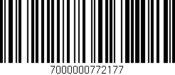 Código de barras (EAN, GTIN, SKU, ISBN): '7000000772177'