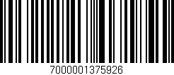 Código de barras (EAN, GTIN, SKU, ISBN): '7000001375926'