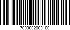 Código de barras (EAN, GTIN, SKU, ISBN): '7000002000100'