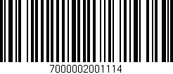 Código de barras (EAN, GTIN, SKU, ISBN): '7000002001114'