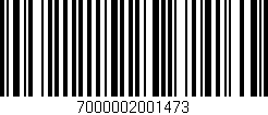Código de barras (EAN, GTIN, SKU, ISBN): '7000002001473'