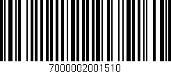 Código de barras (EAN, GTIN, SKU, ISBN): '7000002001510'