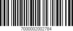 Código de barras (EAN, GTIN, SKU, ISBN): '7000002002784'