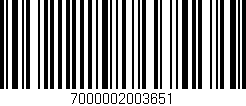 Código de barras (EAN, GTIN, SKU, ISBN): '7000002003651'