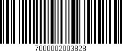 Código de barras (EAN, GTIN, SKU, ISBN): '7000002003828'
