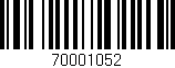 Código de barras (EAN, GTIN, SKU, ISBN): '70001052'