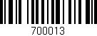 Código de barras (EAN, GTIN, SKU, ISBN): '700013'