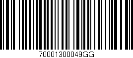 Código de barras (EAN, GTIN, SKU, ISBN): '70001300049GG'