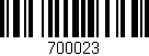 Código de barras (EAN, GTIN, SKU, ISBN): '700023'