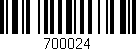 Código de barras (EAN, GTIN, SKU, ISBN): '700024'