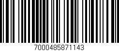 Código de barras (EAN, GTIN, SKU, ISBN): '7000485871143'