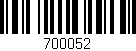 Código de barras (EAN, GTIN, SKU, ISBN): '700052'