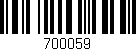 Código de barras (EAN, GTIN, SKU, ISBN): '700059'