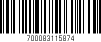 Código de barras (EAN, GTIN, SKU, ISBN): '700083115874'