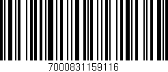 Código de barras (EAN, GTIN, SKU, ISBN): '7000831159116'
