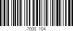Código de barras (EAN, GTIN, SKU, ISBN): '7000/104'