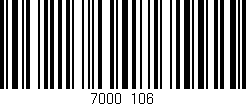 Código de barras (EAN, GTIN, SKU, ISBN): '7000/106'