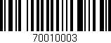 Código de barras (EAN, GTIN, SKU, ISBN): '70010003'