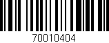 Código de barras (EAN, GTIN, SKU, ISBN): '70010404'