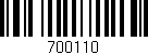 Código de barras (EAN, GTIN, SKU, ISBN): '700110'