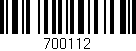 Código de barras (EAN, GTIN, SKU, ISBN): '700112'