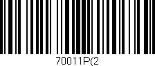 Código de barras (EAN, GTIN, SKU, ISBN): '70011P(2'