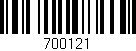 Código de barras (EAN, GTIN, SKU, ISBN): '700121'