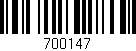 Código de barras (EAN, GTIN, SKU, ISBN): '700147'
