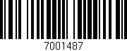 Código de barras (EAN, GTIN, SKU, ISBN): '7001487'