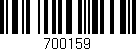 Código de barras (EAN, GTIN, SKU, ISBN): '700159'