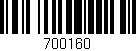 Código de barras (EAN, GTIN, SKU, ISBN): '700160'