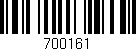 Código de barras (EAN, GTIN, SKU, ISBN): '700161'