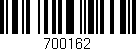 Código de barras (EAN, GTIN, SKU, ISBN): '700162'