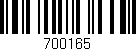 Código de barras (EAN, GTIN, SKU, ISBN): '700165'