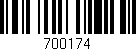 Código de barras (EAN, GTIN, SKU, ISBN): '700174'